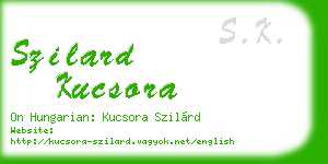 szilard kucsora business card
